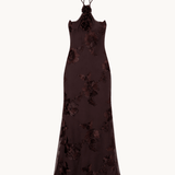 Josefine Maxi Kjole - Mørkebrun - ByStenholt.dk