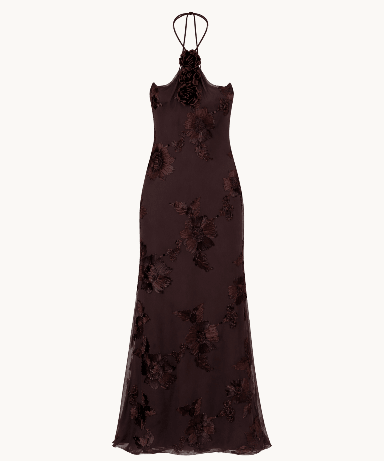 Josefine Maxi Kjole - Mørkebrun - ByStenholt.dk