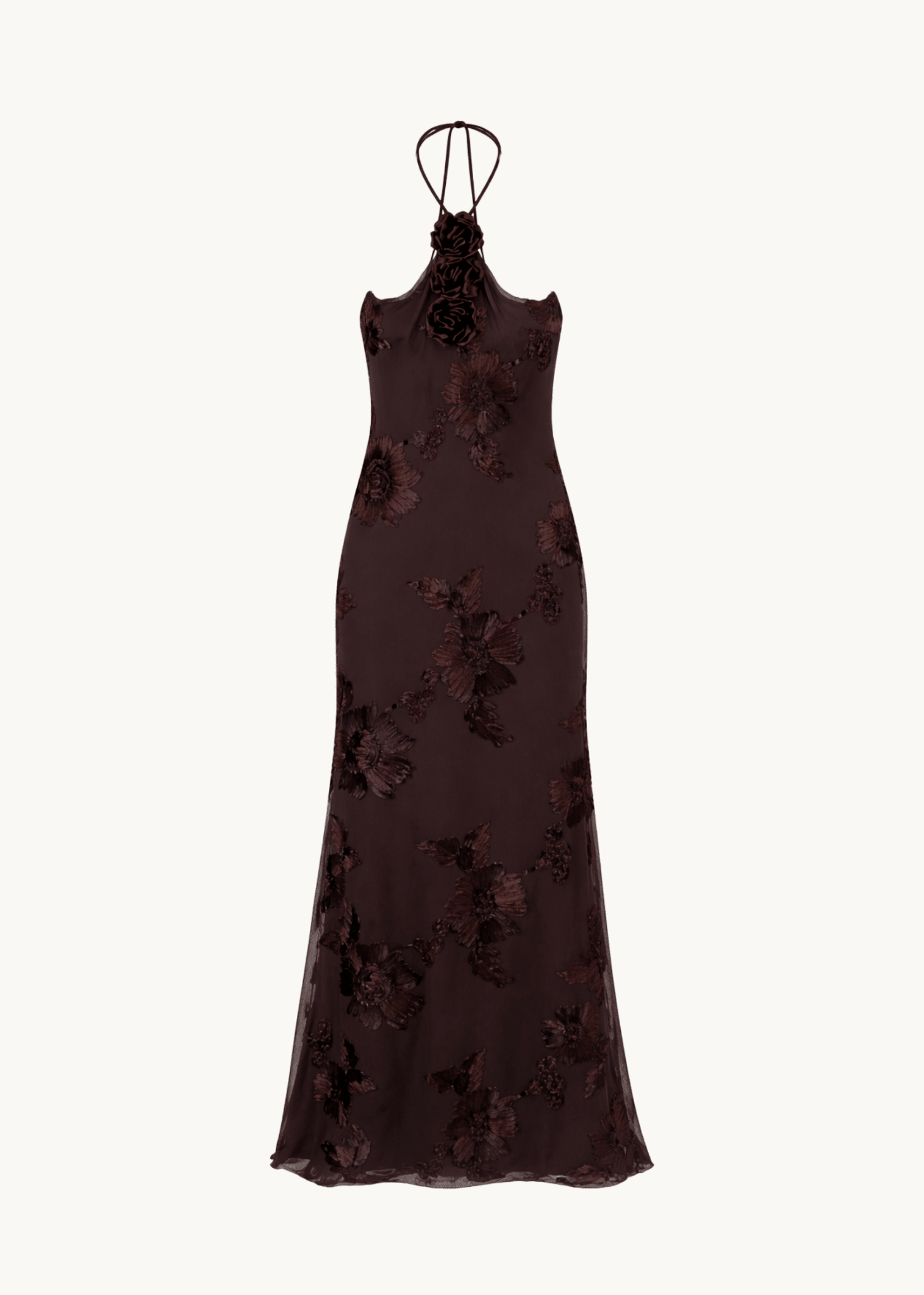 Josefine Maxi Kjole - Mørkebrun - ByStenholt.dk