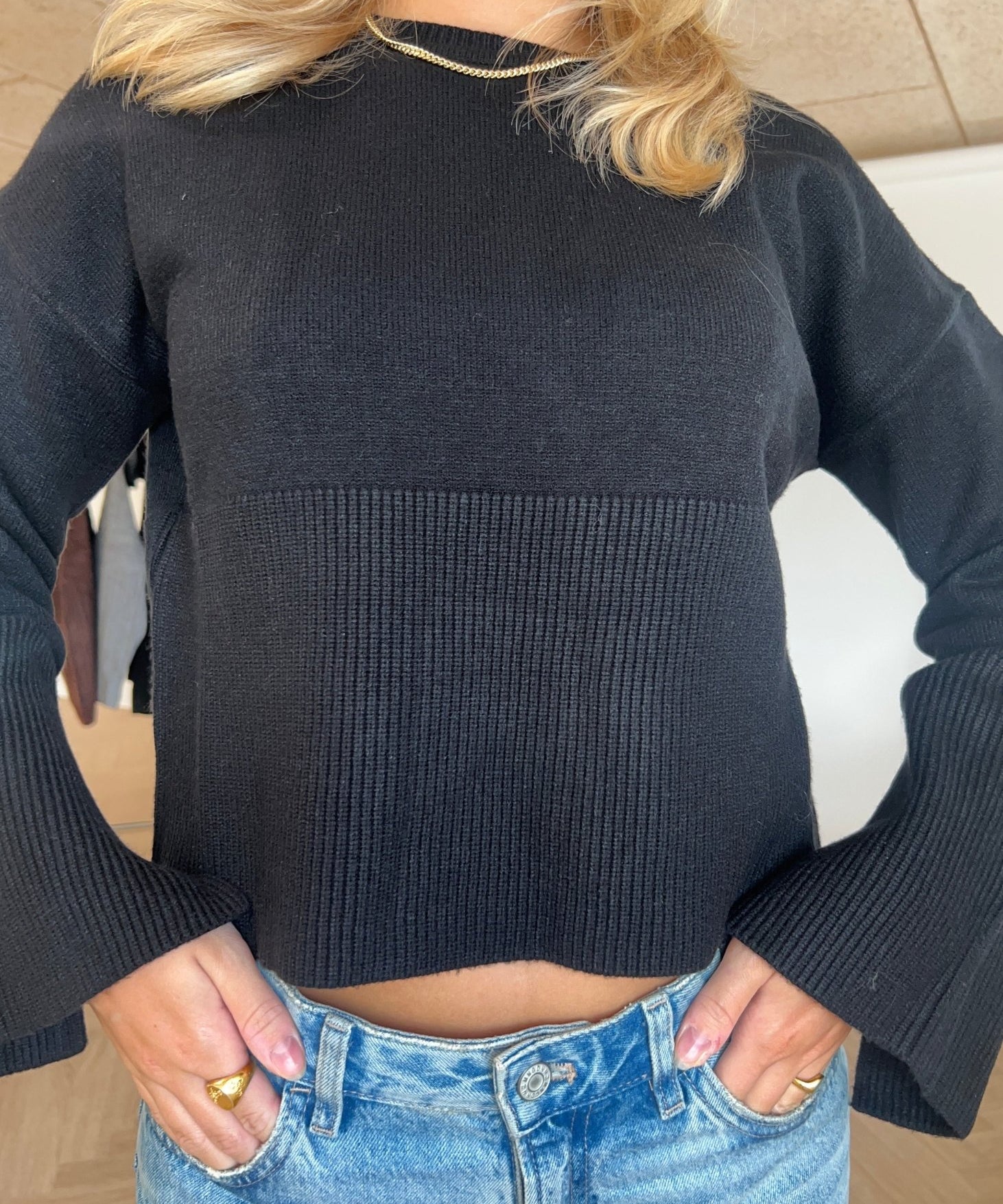 Kamille Strik - Sort - ByStenholt.dk