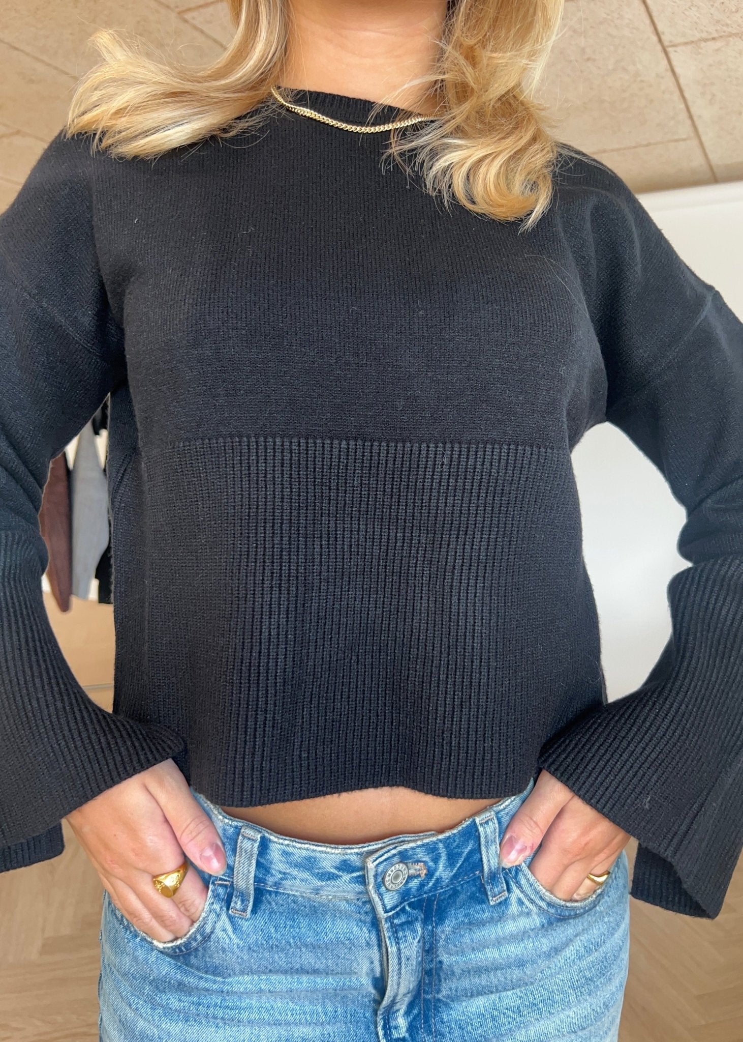 Kamille Strik - Sort - ByStenholt.dk