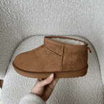 Korte Luna Bamsestøvler - Camel - ByStenholt.dk