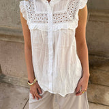 Laila Top - Hvid - ByStenholt.dk