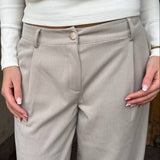 Lara Low Waist Habitbukser - Taupe - ByStenholt.dk