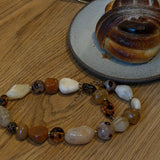 Laura Perlehalskæde - Brun - ByStenholt.dk