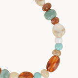 Laura Perlehalskæde - Turkis - ByStenholt.dk