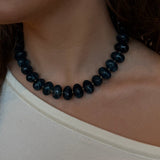 Leah Perlehalskæde - Blå - ByStenholt.dk