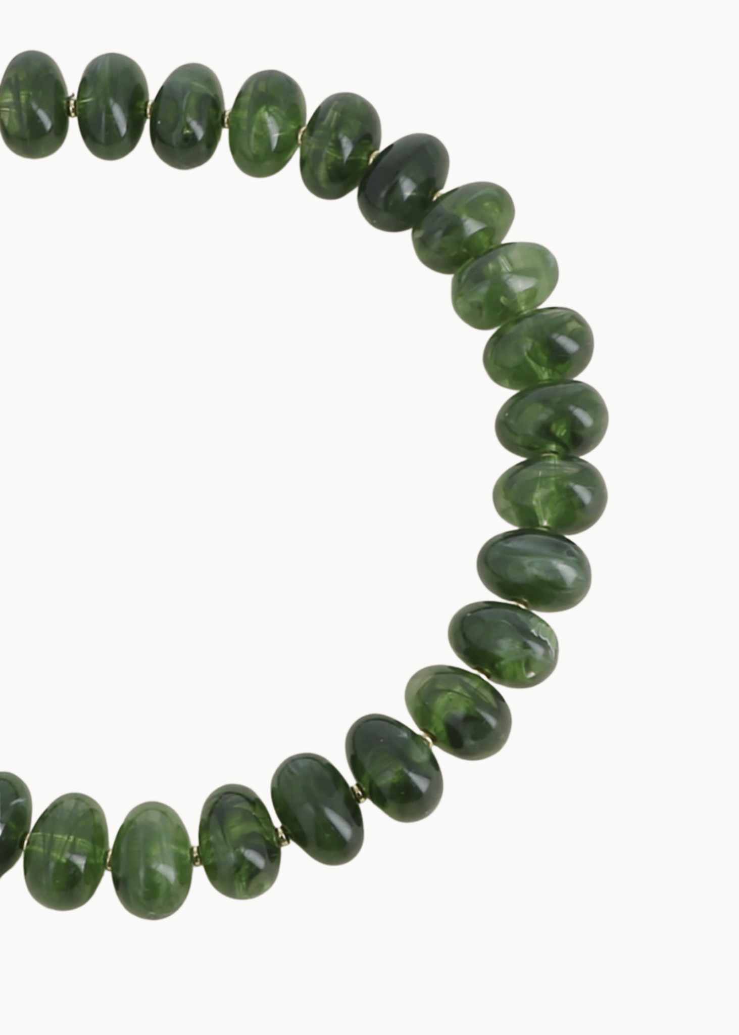 Leah Perlehalskæde - Grøn - ByStenholt.dk