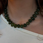 Leah Perlehalskæde - Grøn - ByStenholt.dk