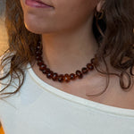 Leah Perlehalskæde - Orange - ByStenholt.dk