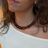 Leah Perlehalskæde - Orange - ByStenholt.dk