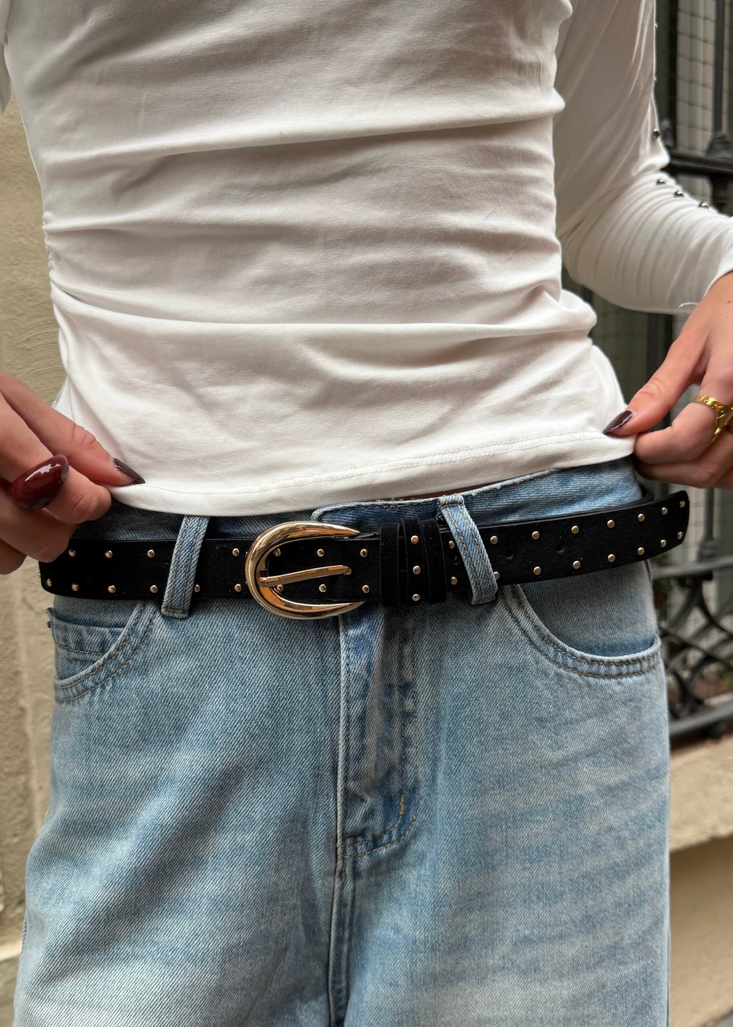 Liv Stud Bælte - Sort - ByStenholt.dk