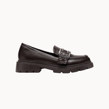 Loafers med Spænde - Mørkebrun