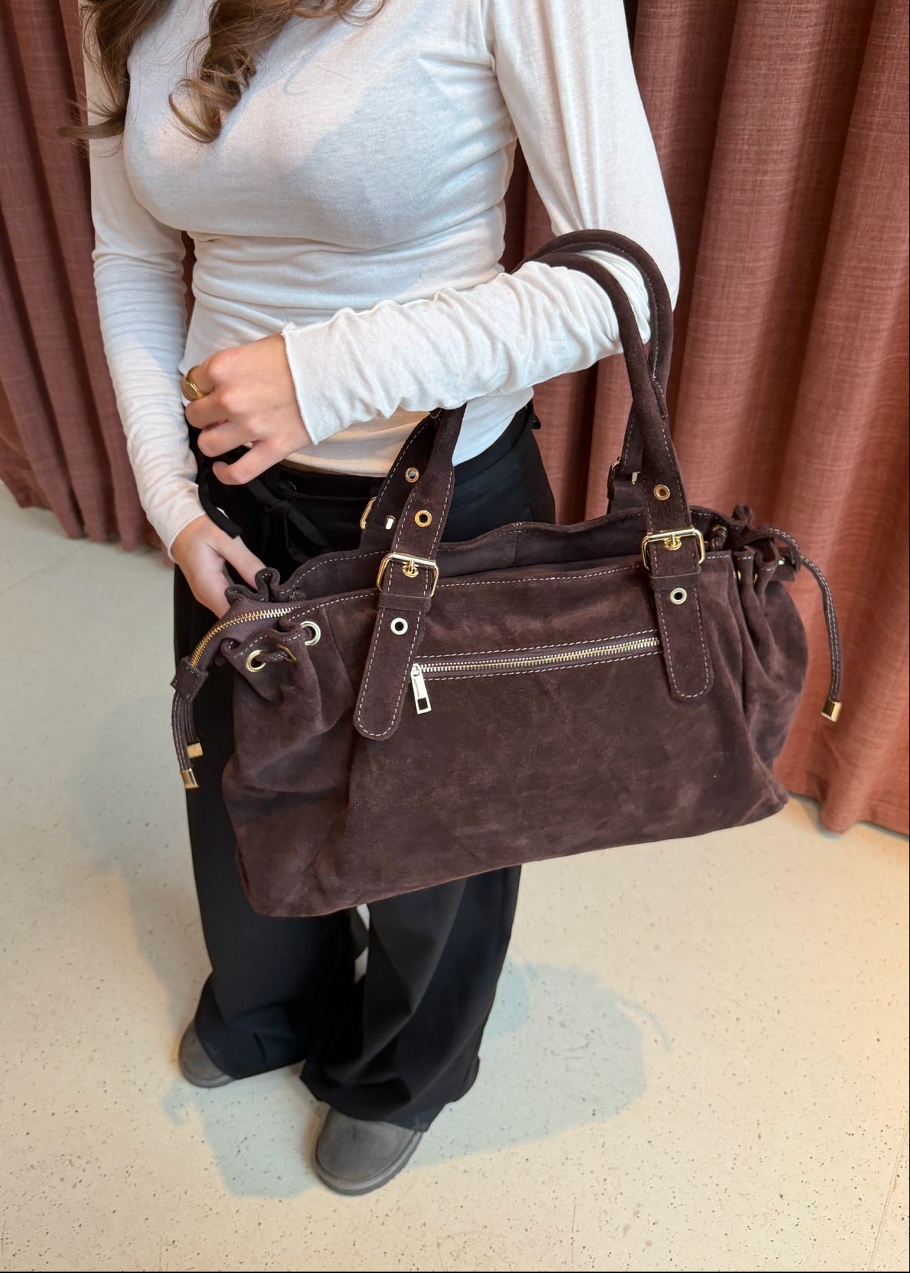 London Ruskind Taske - Mørkebrun - ByStenholt.dk