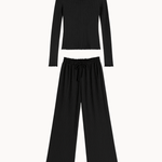 Loungewear Bluse Sæt - Sort - ByStenholt.dk