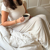 Loungewear Bukser i Pointelle - Creme - ByStenholt.dk