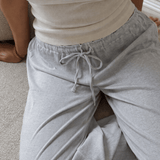 Loungewear Bukser i Pointelle - Grå - ByStenholt.dk