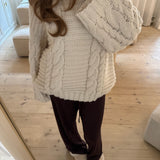 Loungewear Bukser i Pointelle - Mørkebrun - ByStenholt.dk