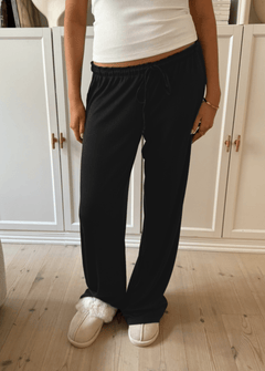 Loungewear Bukser i Pointelle - Sort - ByStenholt.dk