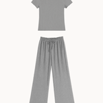 Loungewear T-shirt Sæt - Grå - ByStenholt.dk