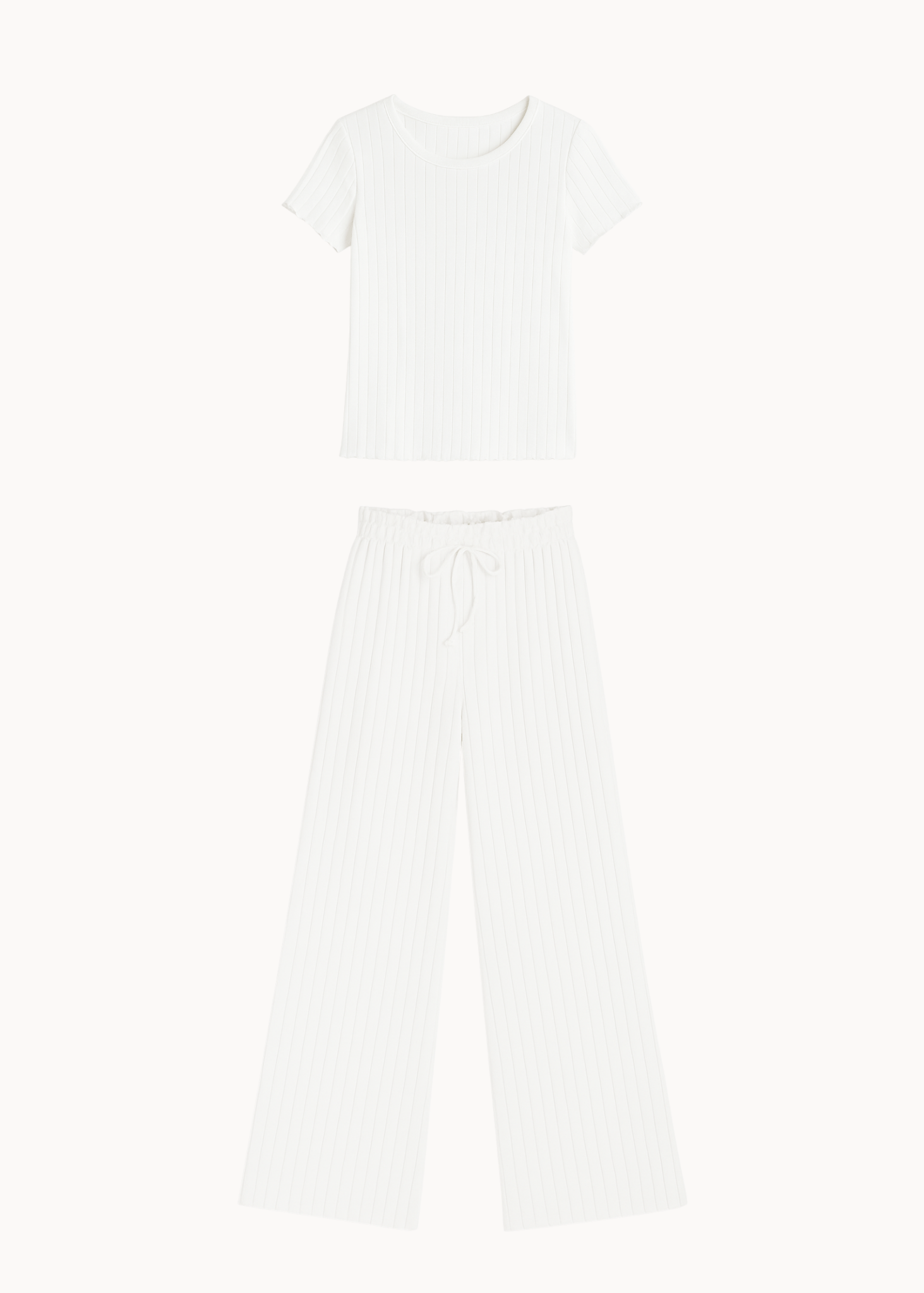 Loungewear T-shirt Sæt - Hvid - ByStenholt.dk