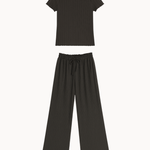 Loungewear T-shirt Sæt - Mørkebrun - ByStenholt.dk