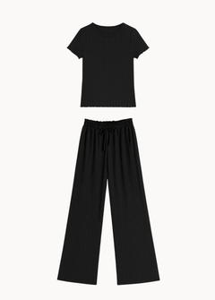 Loungewear T-shirt Sæt - Sort - ByStenholt.dk