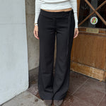 Low Waist Bukser med Spænde - Sort - ByStenholt.dk