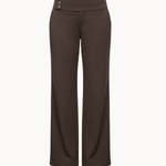 Low Waist Bukser - Mørkebrun - ByStenholt.dk