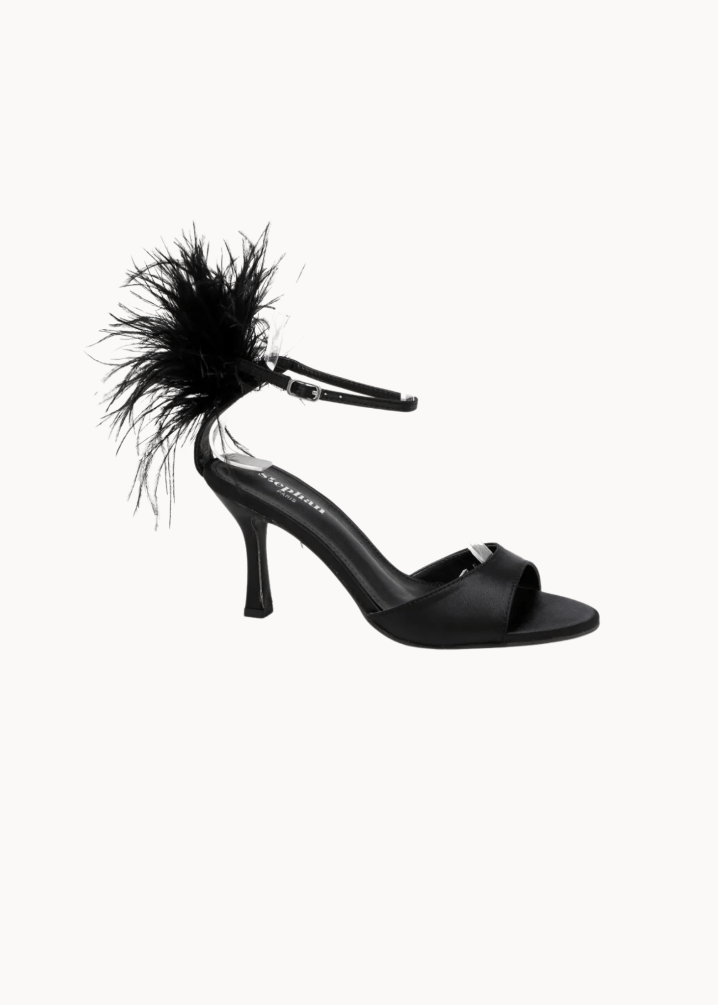 Luxe Feather Slingback Pumps - Sort - ByStenholt.dk