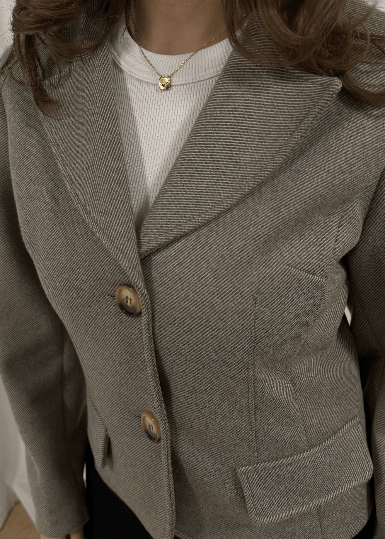 Mae Fitted Blazer - Beige - ByStenholt.dk