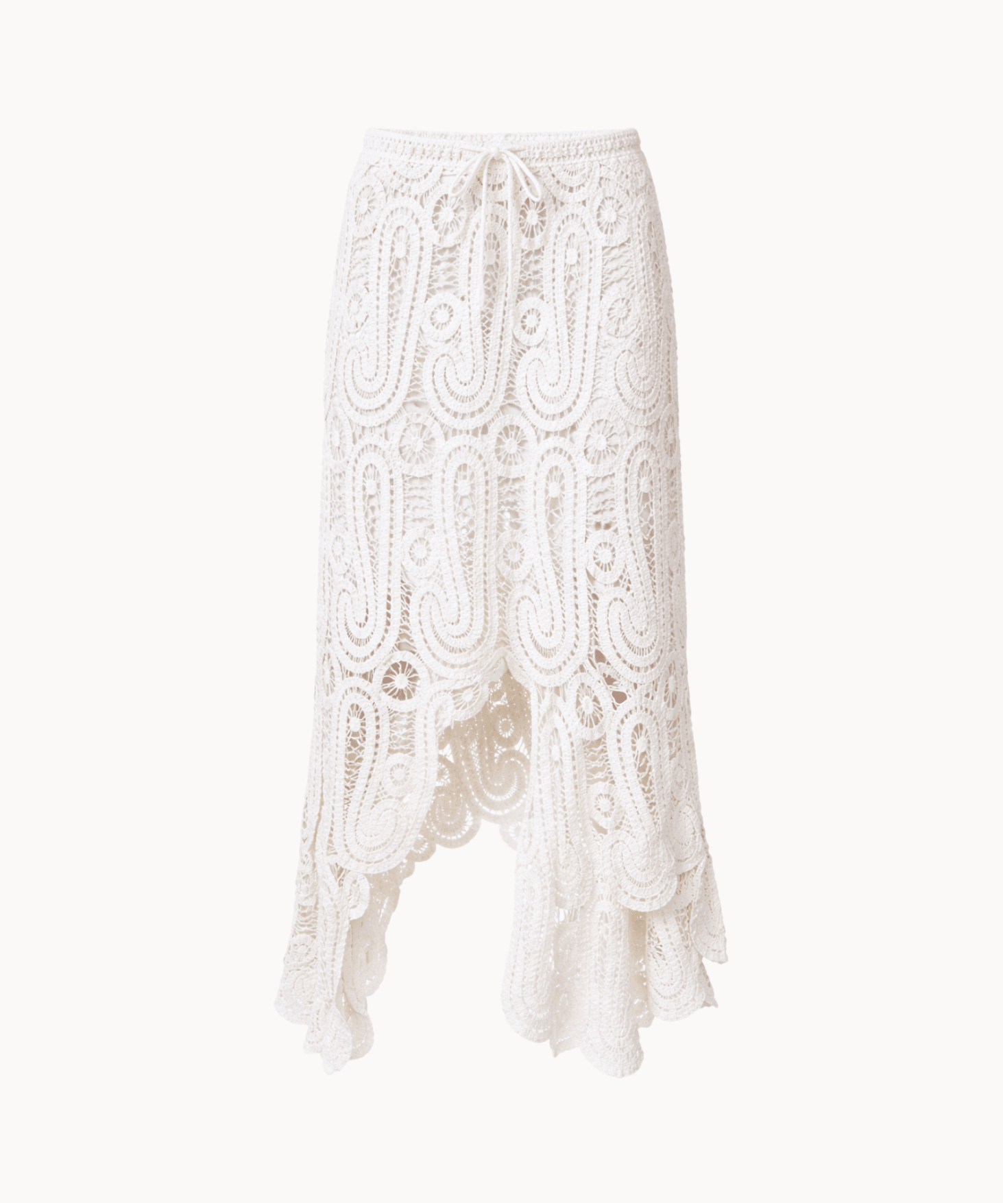 Marina Hæklet Nederdel - Hvid - ByStenholt.dk