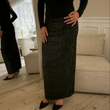 Maxi Paillet Nederdel - Sort - ByStenholt.dk