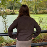 Maya Turtleneck Strik – Mørkebrun - ByStenholt.dk