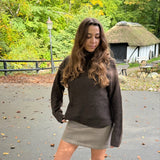 Maya Turtleneck Strik – Mørkebrun - ByStenholt.dk