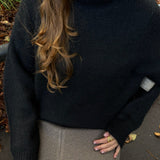 Maya Turtleneck Strik – Sort - ByStenholt.dk