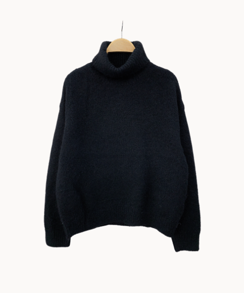 Maya Turtleneck Strik – Sort - ByStenholt.dk