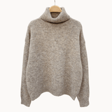 Maya Turtleneck Strik – Taupe - ByStenholt.dk