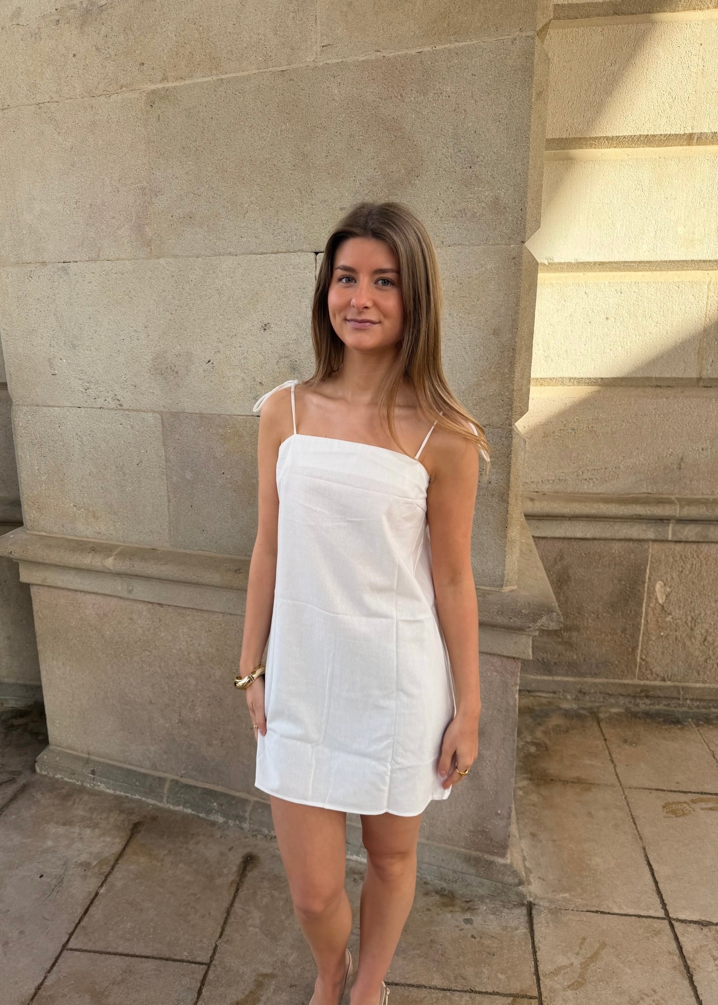 Melina Mini Kjole - Hvid - ByStenholt.dk