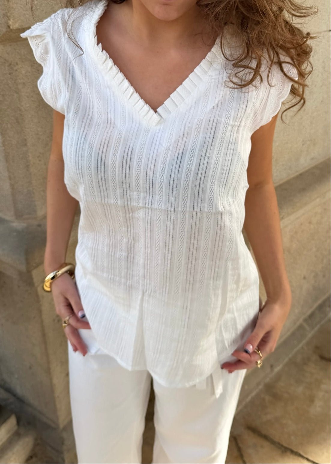 Mile Top - Hvid - ByStenholt.dk