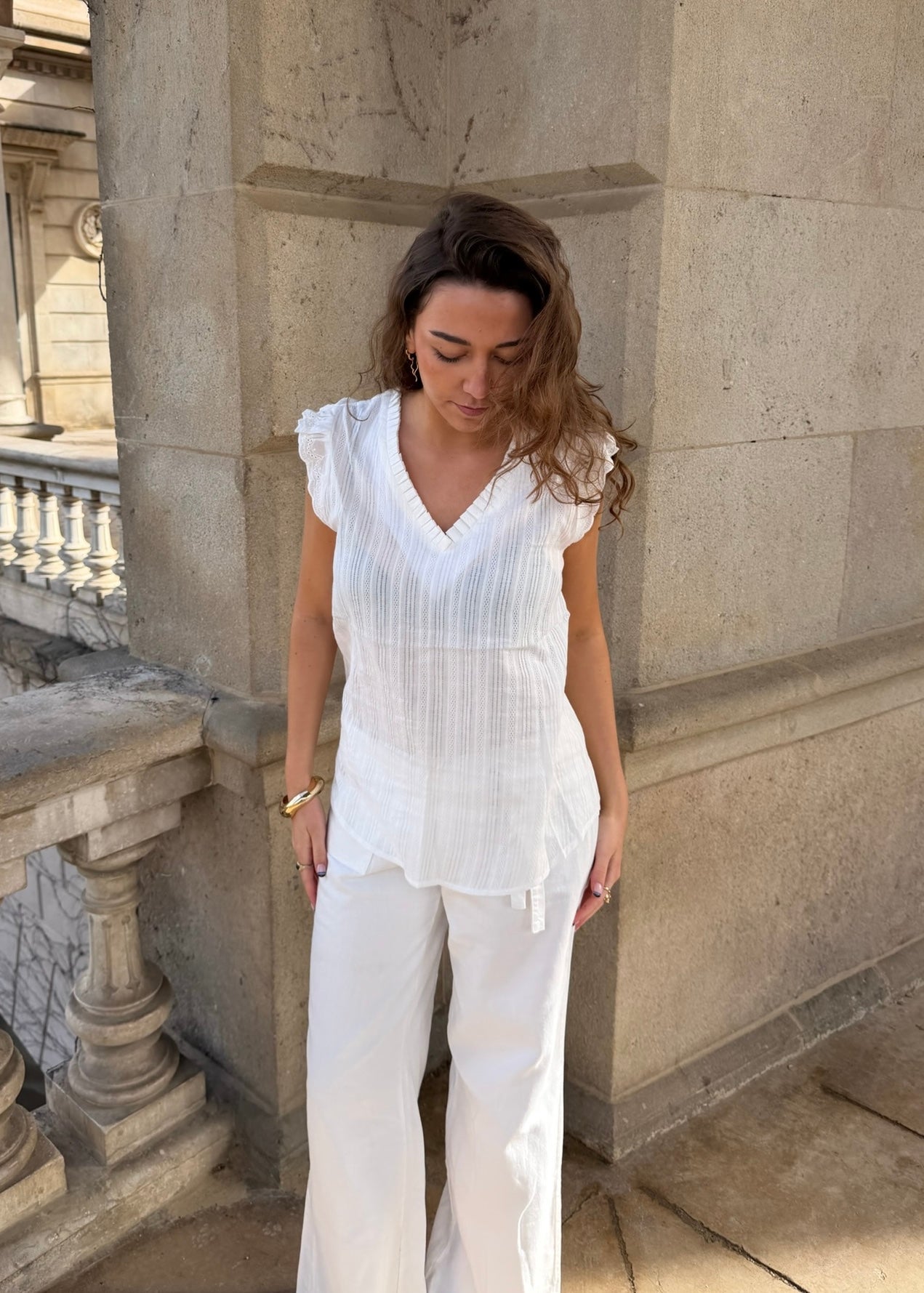 Mile Top - Hvid - ByStenholt.dk