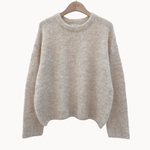 Mille Striktrøje - Beige - ByStenholt.dk