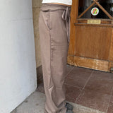 Milu Bukser med Bindebælte - Mørkebrun - ByStenholt.dk