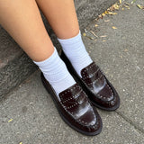 Mira Loafers med Nitter - Mørkebrun