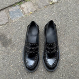 Mira Loafers med Nitter - Sort