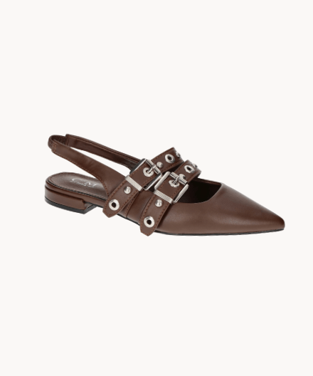 Noelia Slingbacks - Mørkebrun - ByStenholt.dk