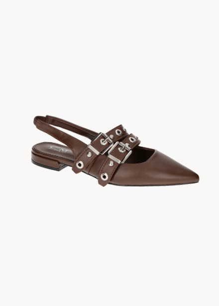 Noelia Slingbacks - Mørkebrun - ByStenholt.dk