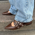 Noelia Slingbacks - Mørkebrun - ByStenholt.dk