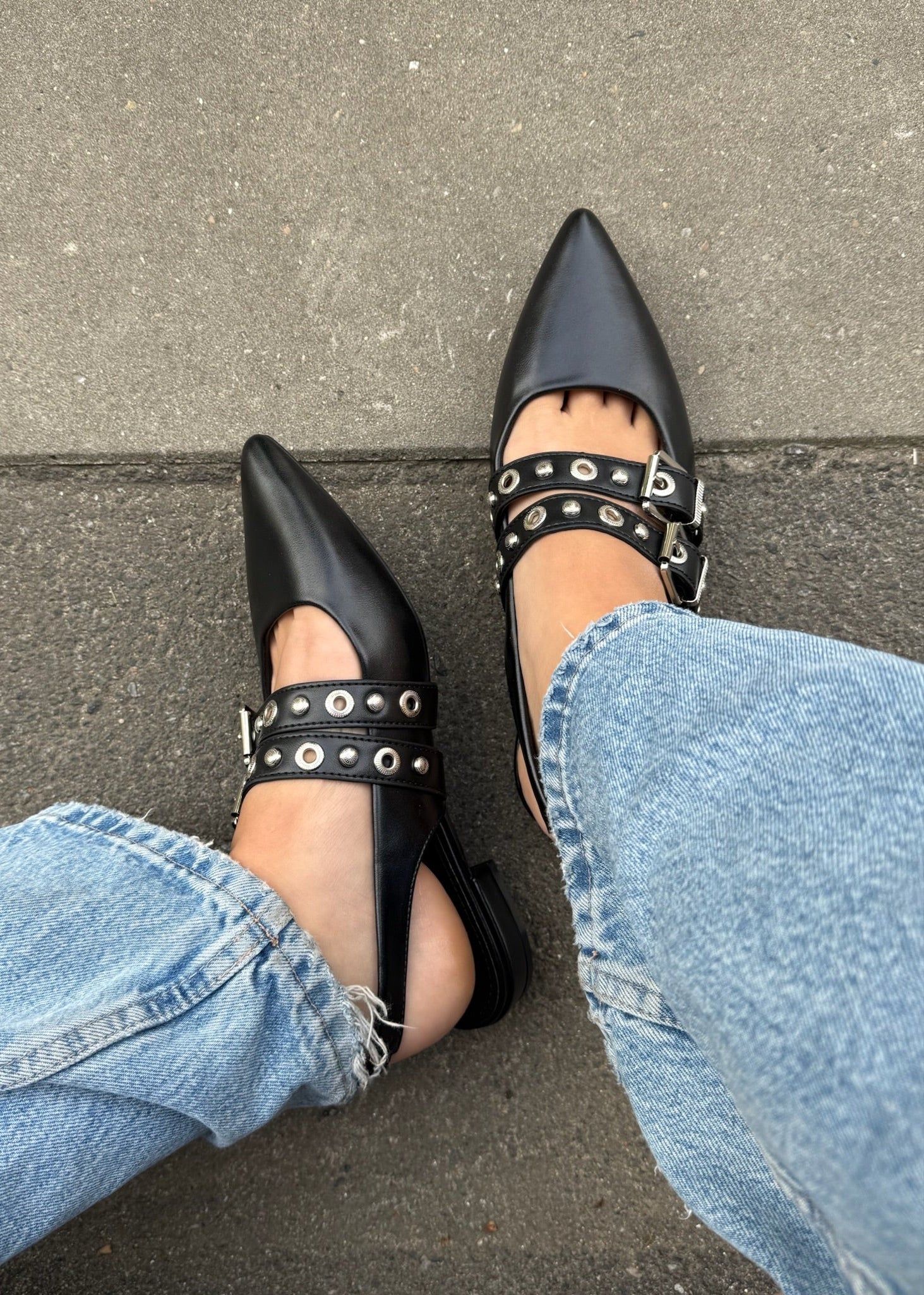 Noelia Slingbacks - Sort - ByStenholt.dk
