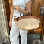 Nora Flettet Taske - Camel - ByStenholt.dk